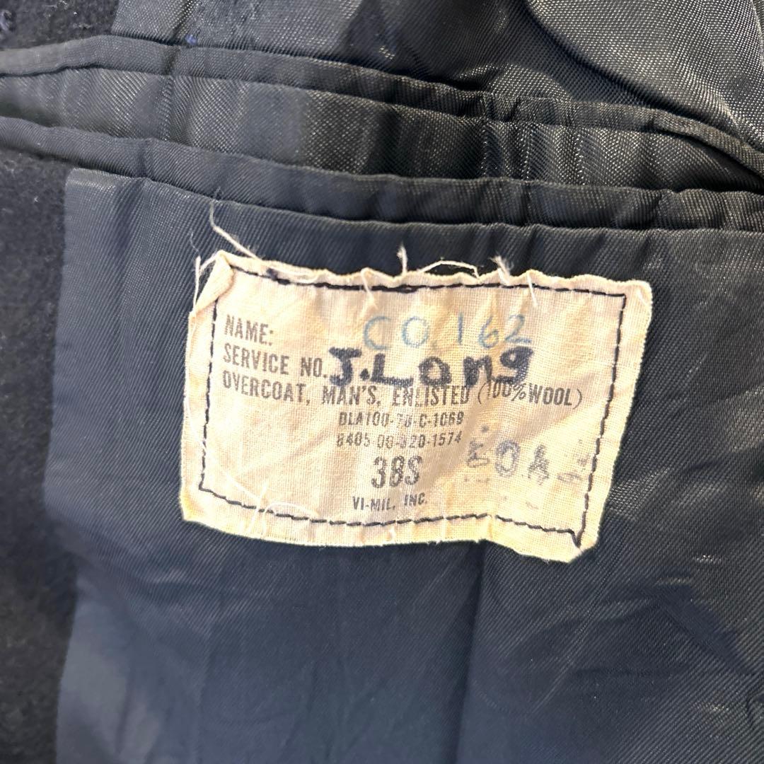 70s ヴィンテージPコートサイズ38s us navy MADE IN USA