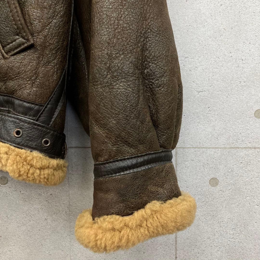 USA製 80's Schoot B-3 フライトジャケット ムートン レザー