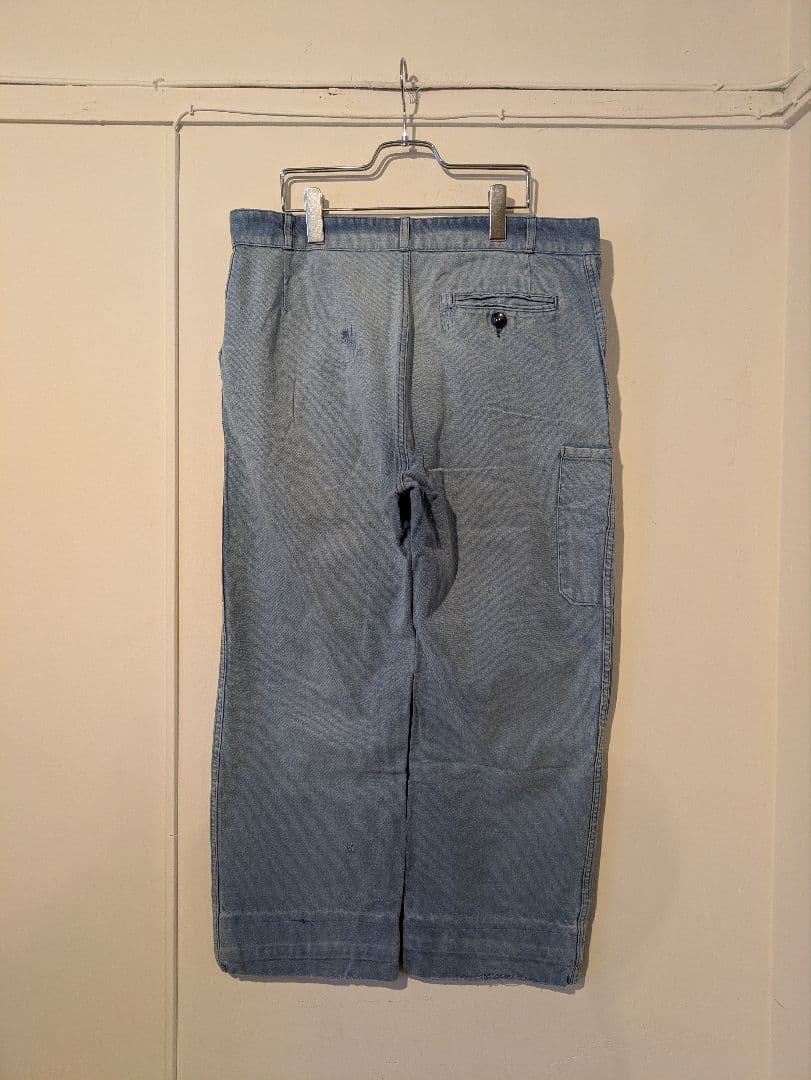 50's　フレンチワークコットンツイルパンツ