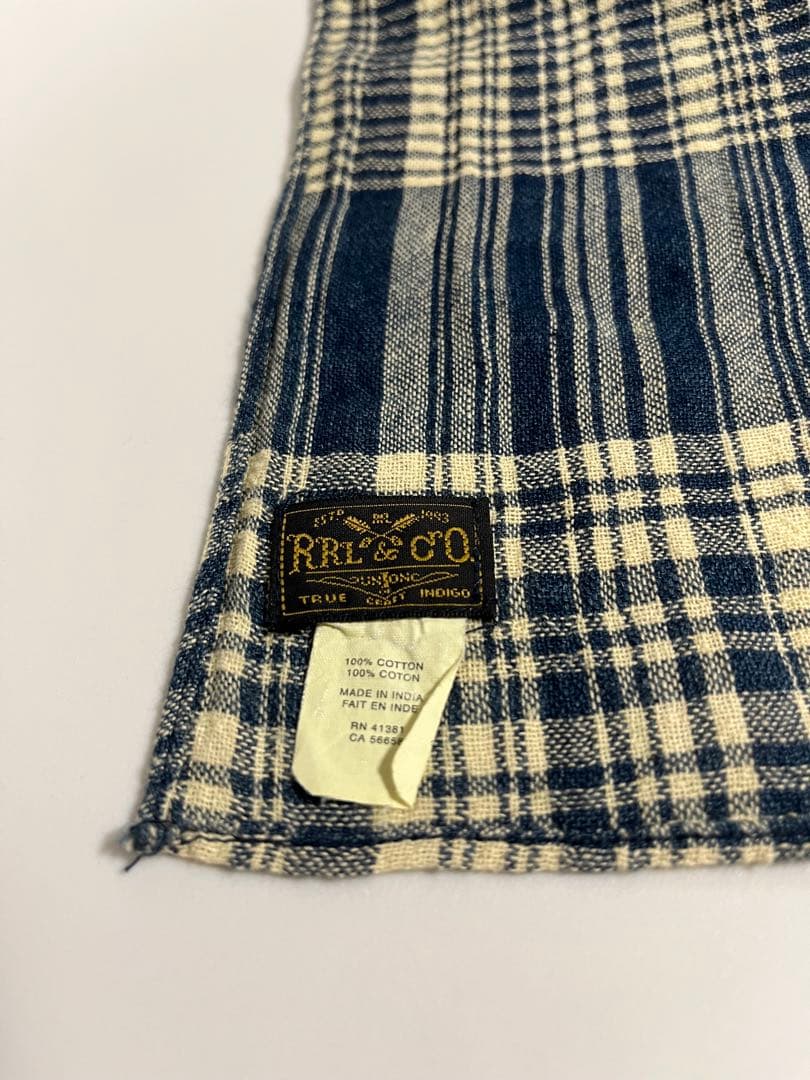 RRL インディゴ　パッチワーク　スカーフ