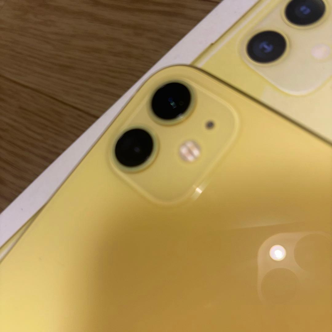 iPhone11 64GBイエローSIMフリー美品箱付きSIMピン