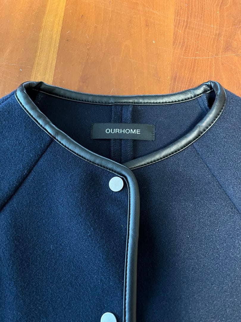 アワーホーム　　パイピング使いのノーカラージャケット