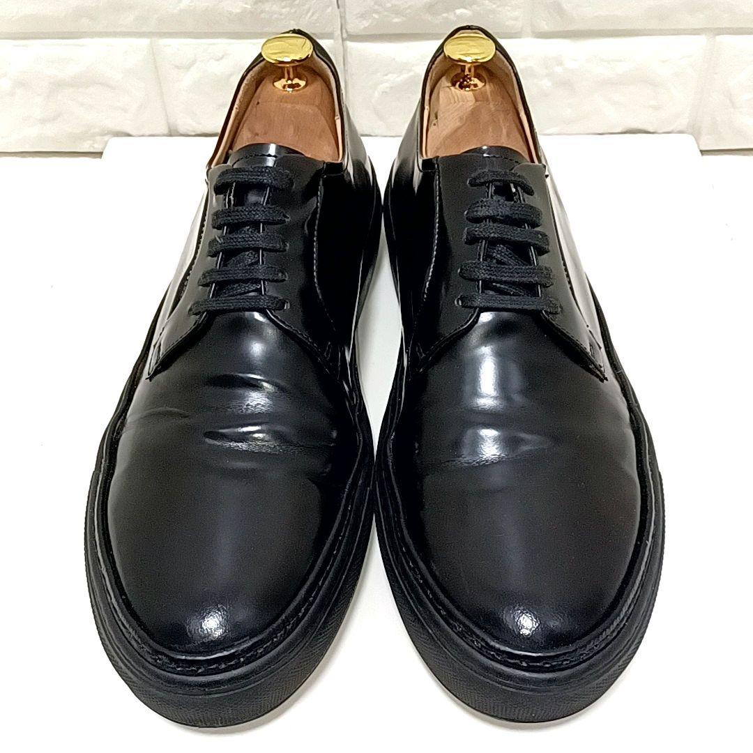 パントフォラドーロ　クラブハウス　ガラスレザー　ポストマンシューズ　ブラック