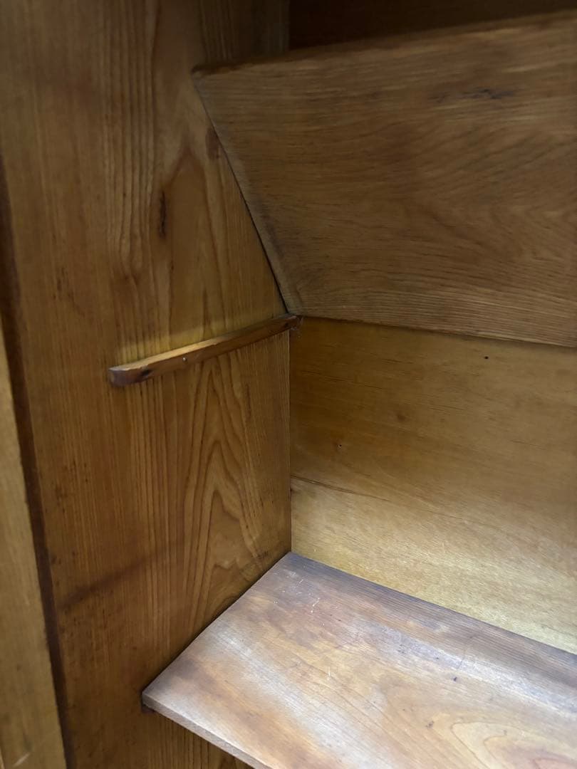 木製キャビネット ガラス扉付き　アンティーク　ヴィンテージ レトロ