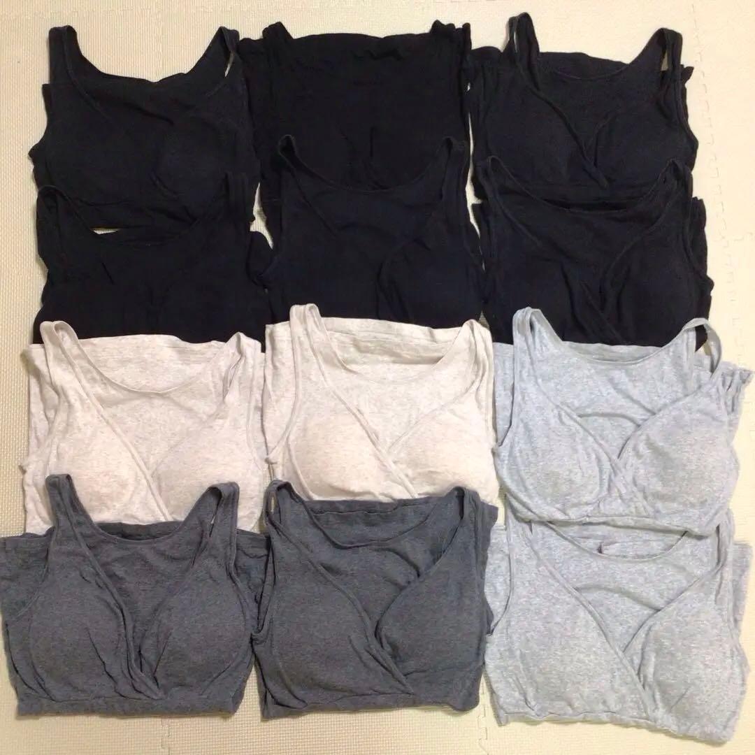 オーガニックコットン　マタニティ　授乳　産前産後　カップ付きタンクトップ