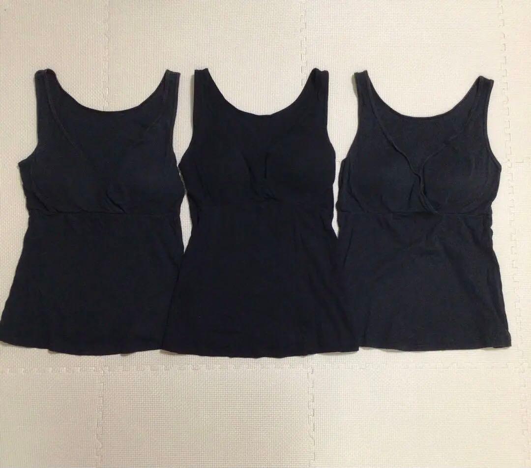 オーガニックコットン　マタニティ　授乳　産前産後　カップ付きタンクトップ