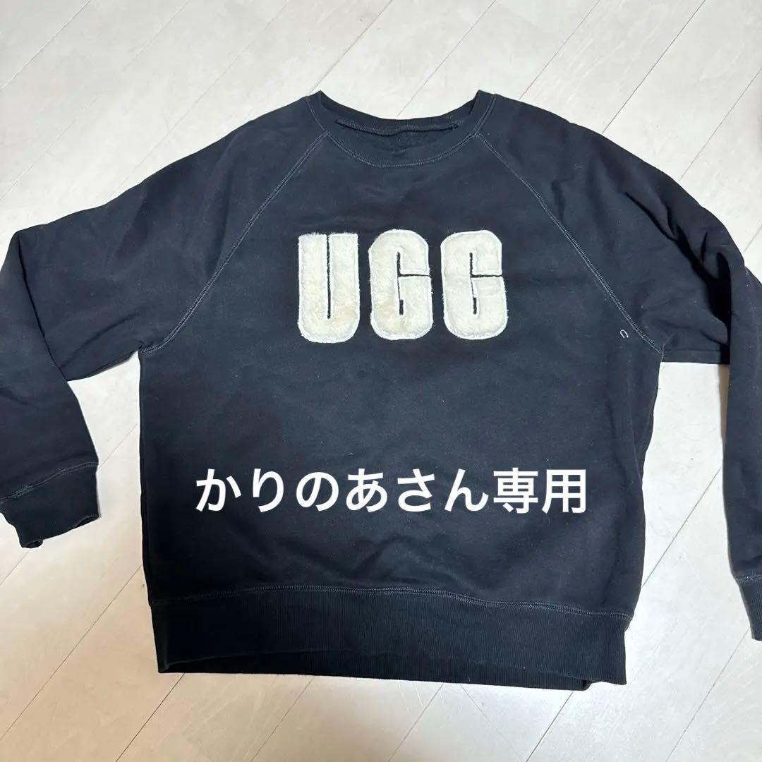 UGG 黒 ロゴ入り スウェット トレーナー