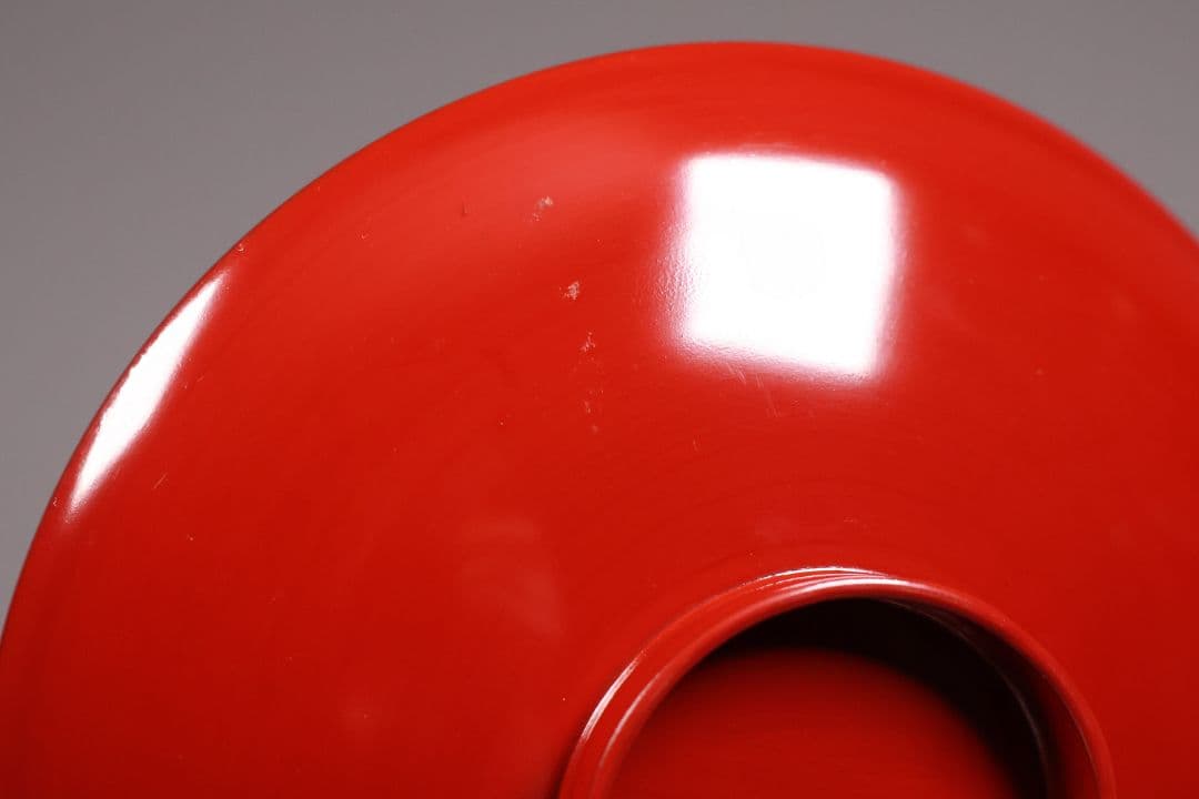 【CM244】時代木製漆器 桐鳳凰・菊 金蒔絵 朱塗 引盃 五客 木製漆器 小皿