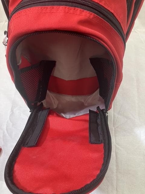 の*ん様 【美品】OWLI キャディバッグ 9型 軽量モデル レッド ゴルフバッ