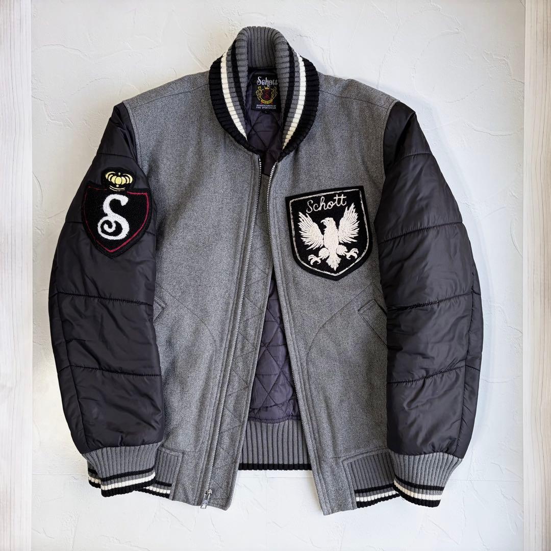 【schott】Wool nylon stadium jacket
