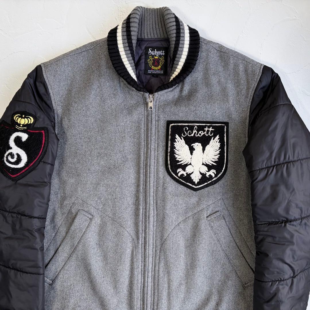 【schott】Wool nylon stadium jacket