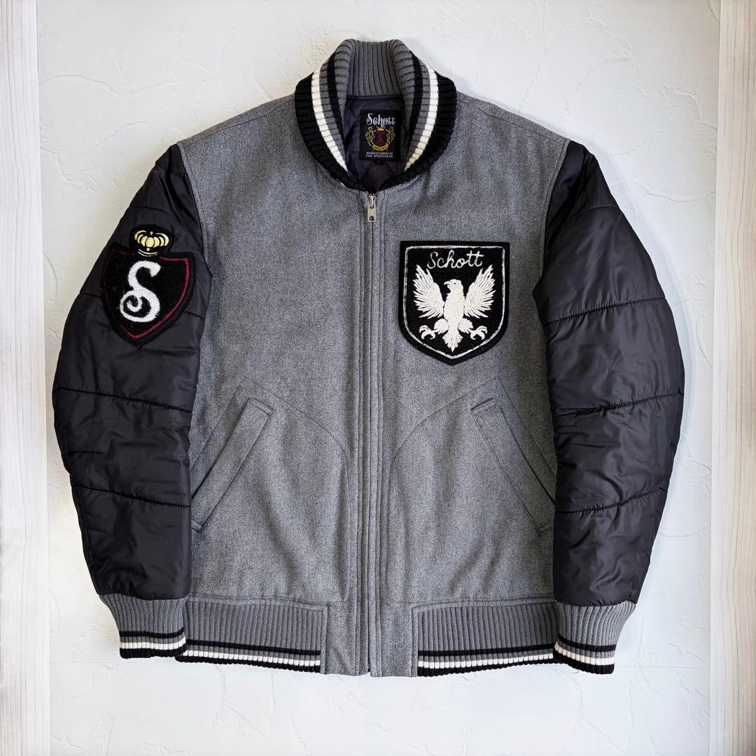 【schott】Wool nylon stadium jacket