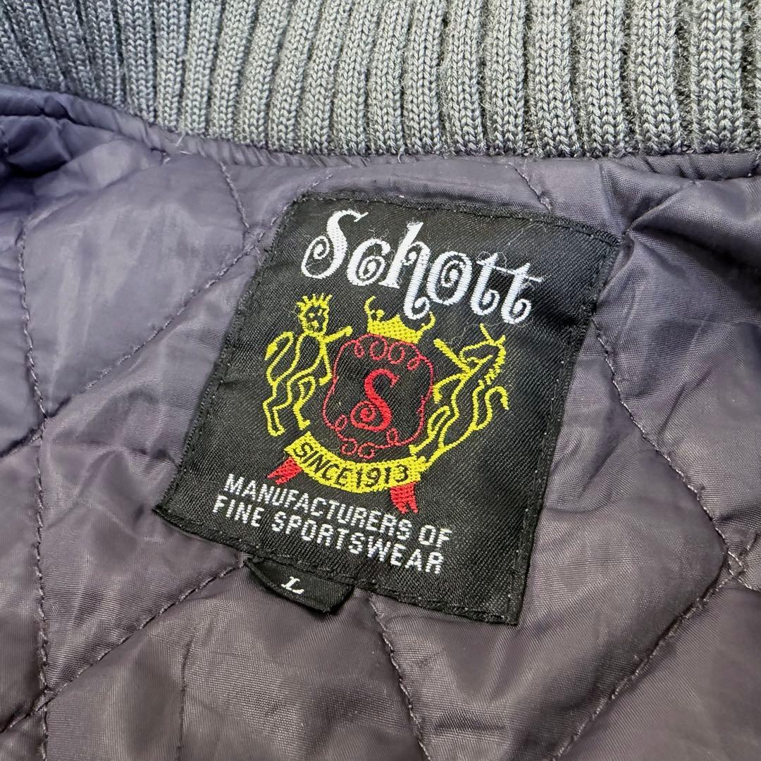 【schott】Wool nylon stadium jacket