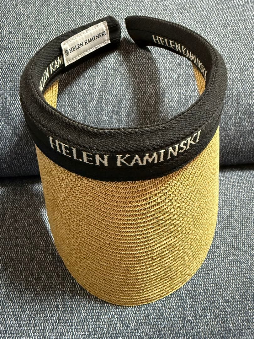 美品　ヘレンカミンスキー BIANCA ラフィア サンバイザー ナチュラル