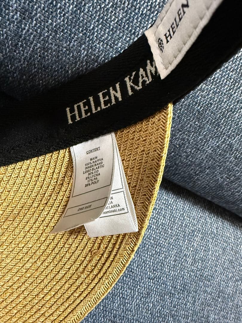 美品　ヘレンカミンスキー BIANCA ラフィア サンバイザー ナチュラル