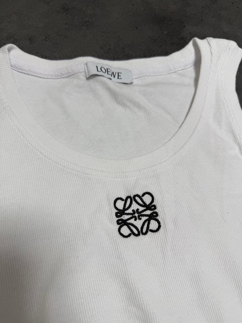 LOEWE ロエベ ベアトップ タンクトップ ハーフトップ 白
