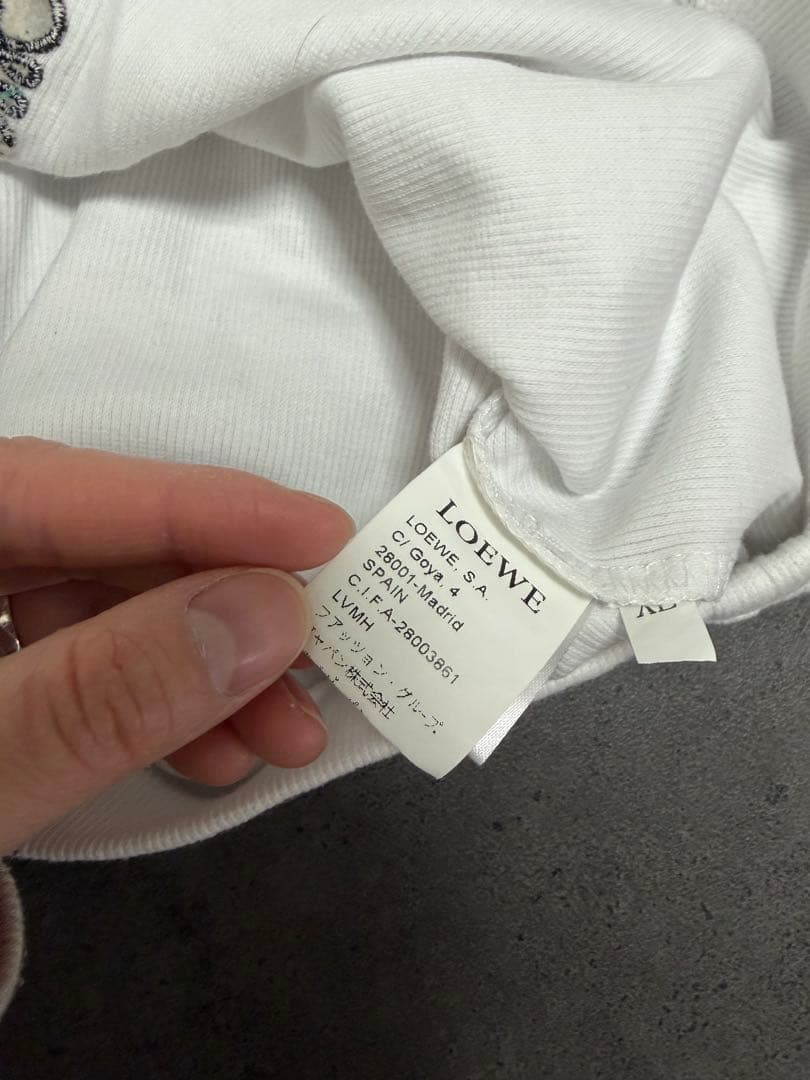 LOEWE ロエベ ベアトップ タンクトップ ハーフトップ 白