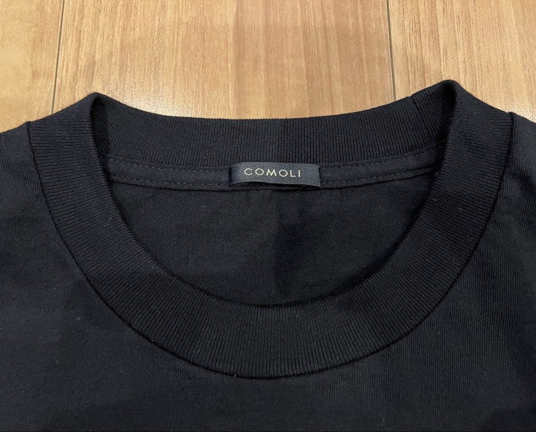 極美品 COMOLI コットンジャージ 長袖Tシャツ 3 カットソー