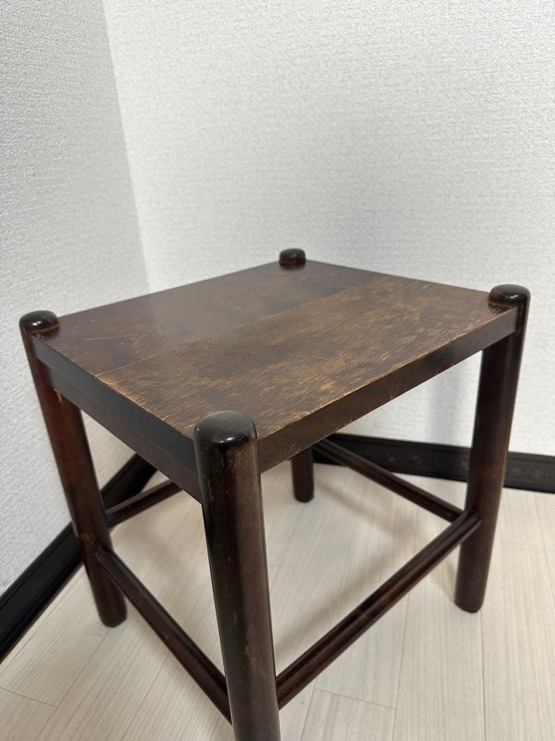 北海道民芸家具 スツール 椅子 サイドテーブル アンティーク調 レトロ ※i1※