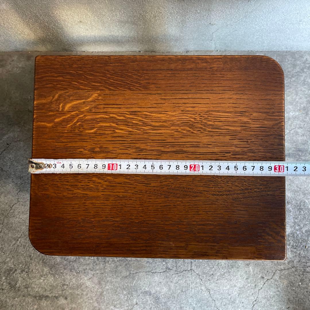 美品　イタリア　木製スツール　オーク材　子供椅子　花台　踏み台　ビンテージ