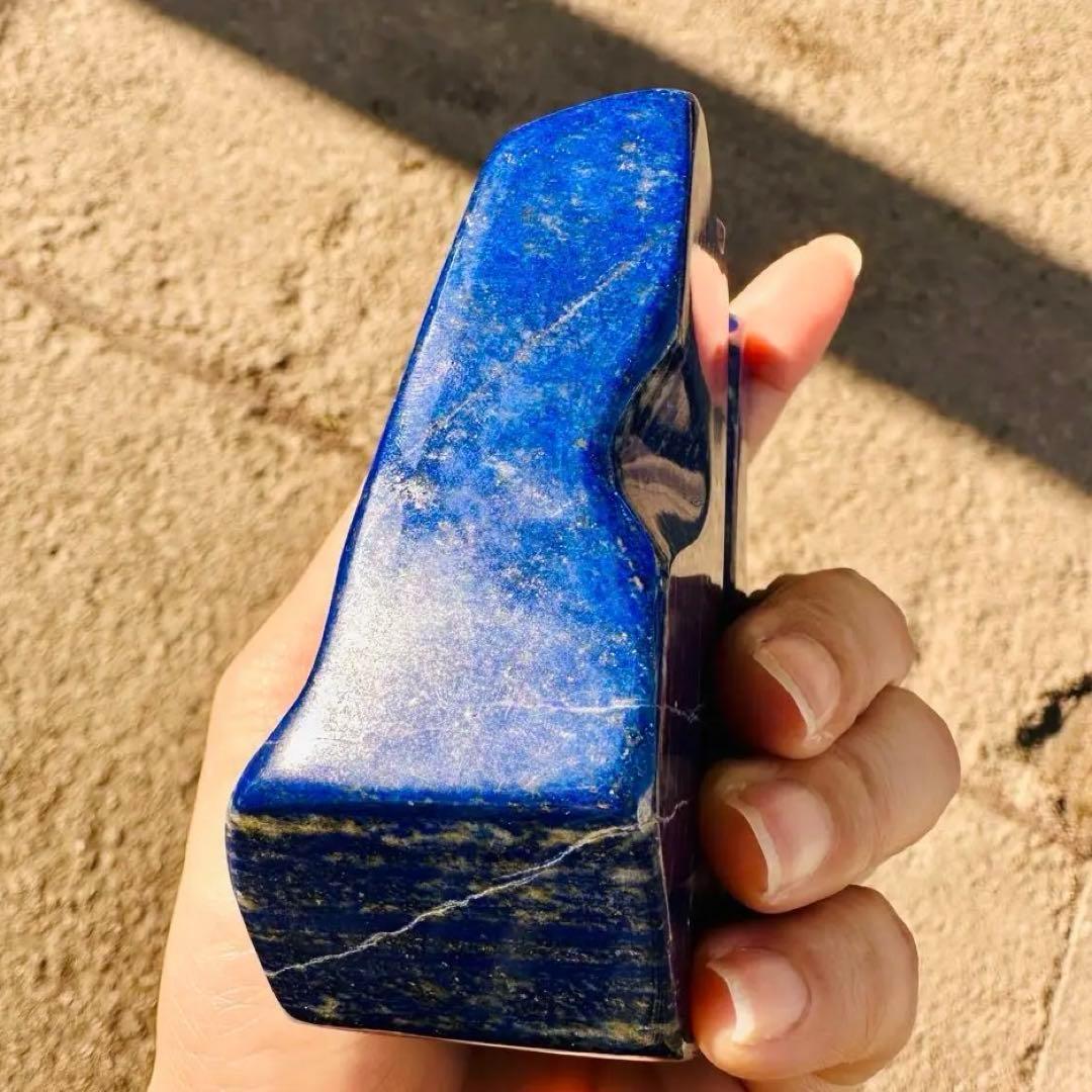 506g✨天然 ラピスラズリ フリーフォーム 無着色 原石 キラキラ ツヤツヤ