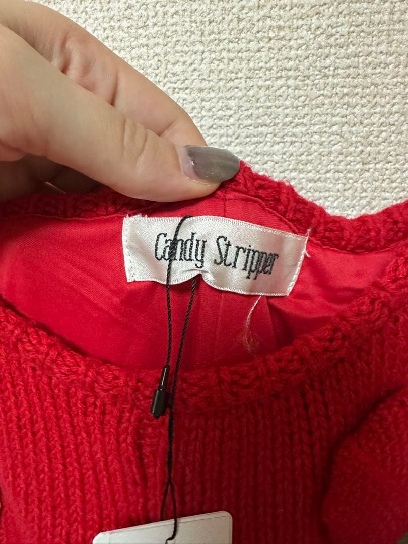 Candy Stripper Lover Knit チューリップ サロペット S