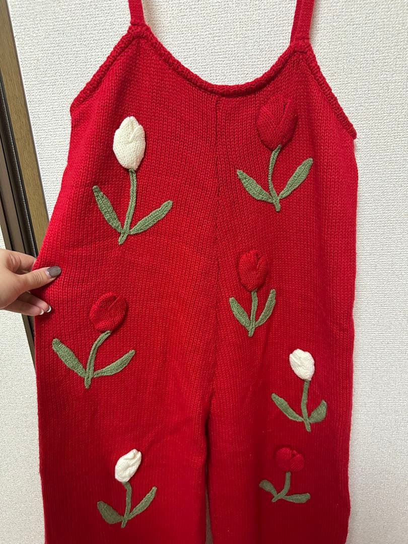 Candy Stripper Lover Knit チューリップ サロペット S