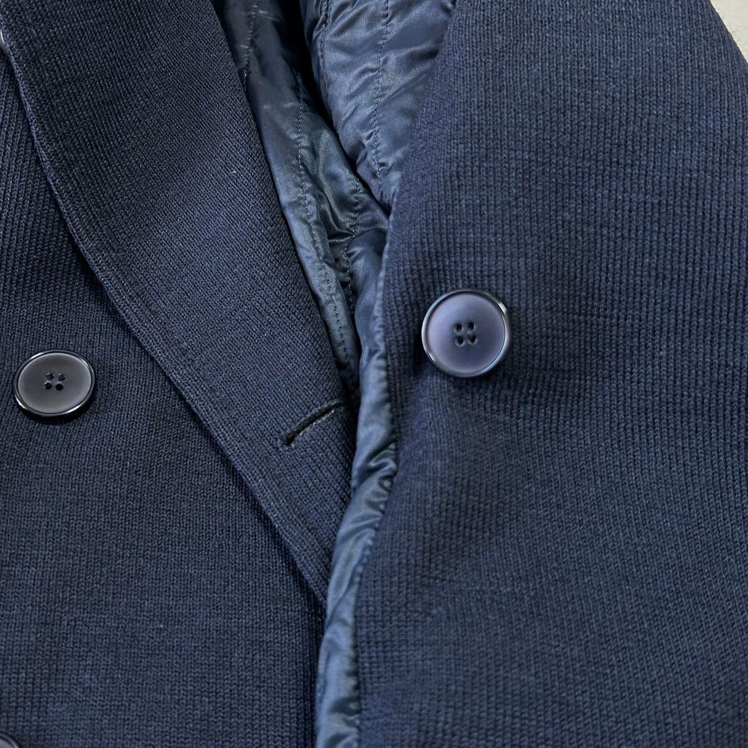 美品マージャーズ ミラノリブニット ウール ジャージーダブルチェスターコート48