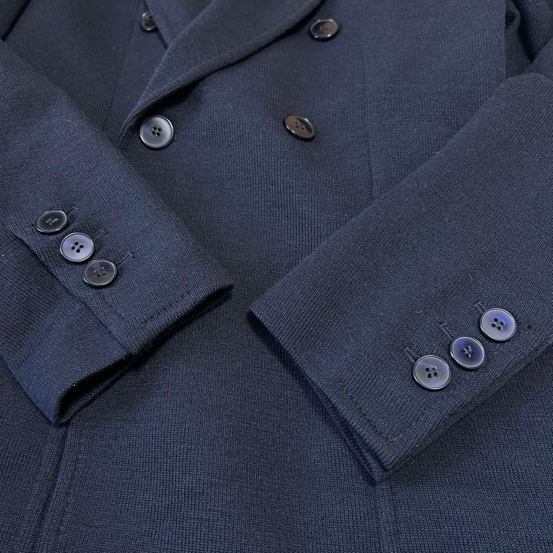 美品マージャーズ ミラノリブニット ウール ジャージーダブルチェスターコート48