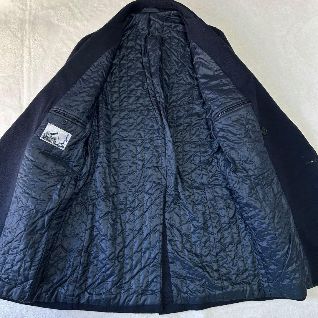 美品マージャーズ ミラノリブニット ウール ジャージーダブルチェスターコート48