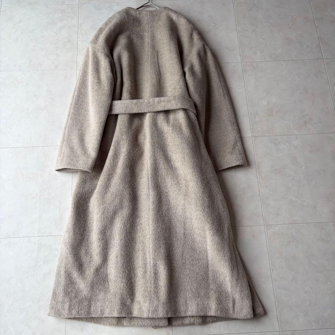 FLORENT フローレント アルパカベルテッドロングコート ベージュ F