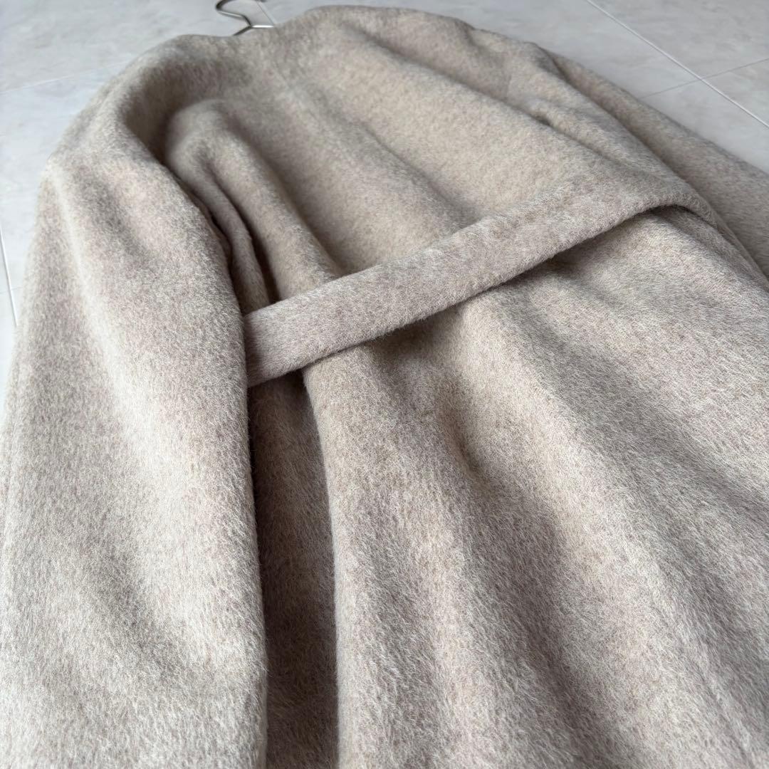 FLORENT フローレント アルパカベルテッドロングコート ベージュ F