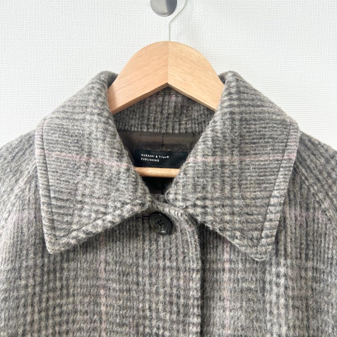 北欧、暮らしの道具店　かろやかに揺れるウールロングコート　Mサイズ