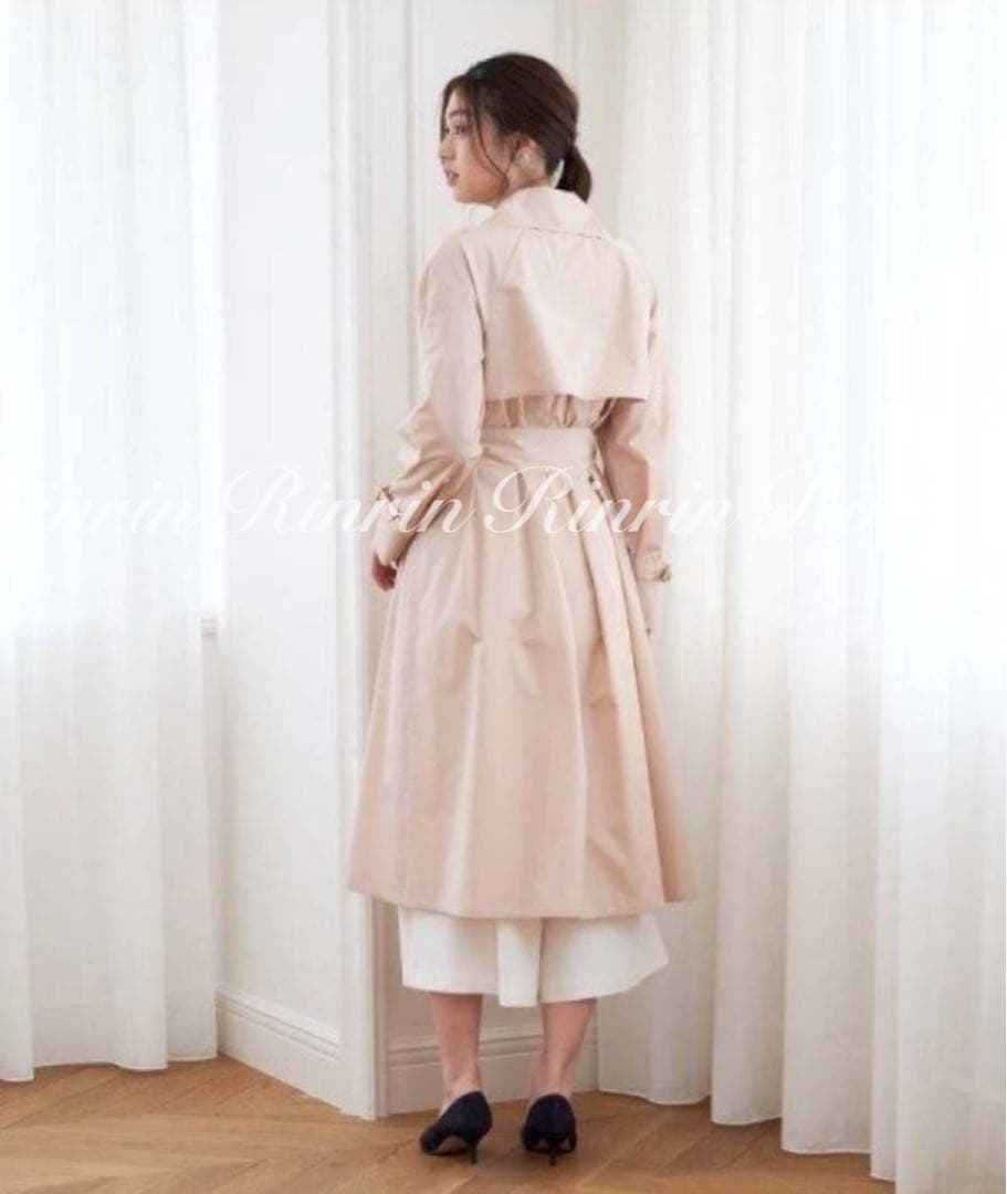 【美品】ANAYI タフタハッスイカコウトレンチコート 36