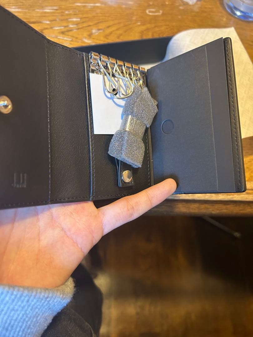 dunhill ブラック レザー キーケース　ブランド