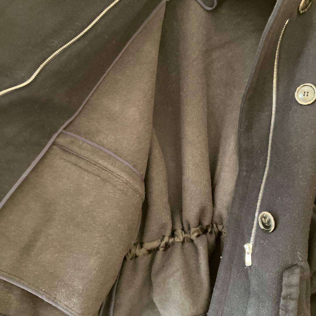 ENFOLD ウールリバー スタンドショートコート ネイビー　M 38