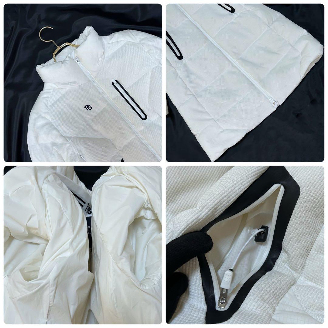 パーリーゲイツ ポリコット ワッフル×ドットエアー ダウンコート