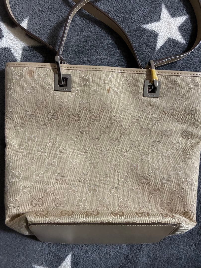 GUCCI ベージュ トートバッグ GGパターン