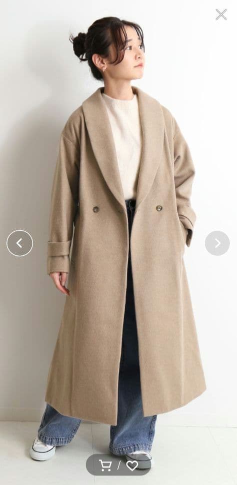 【新品タグ付き】SLOBE IENA  ショールカラー コート SUPER100