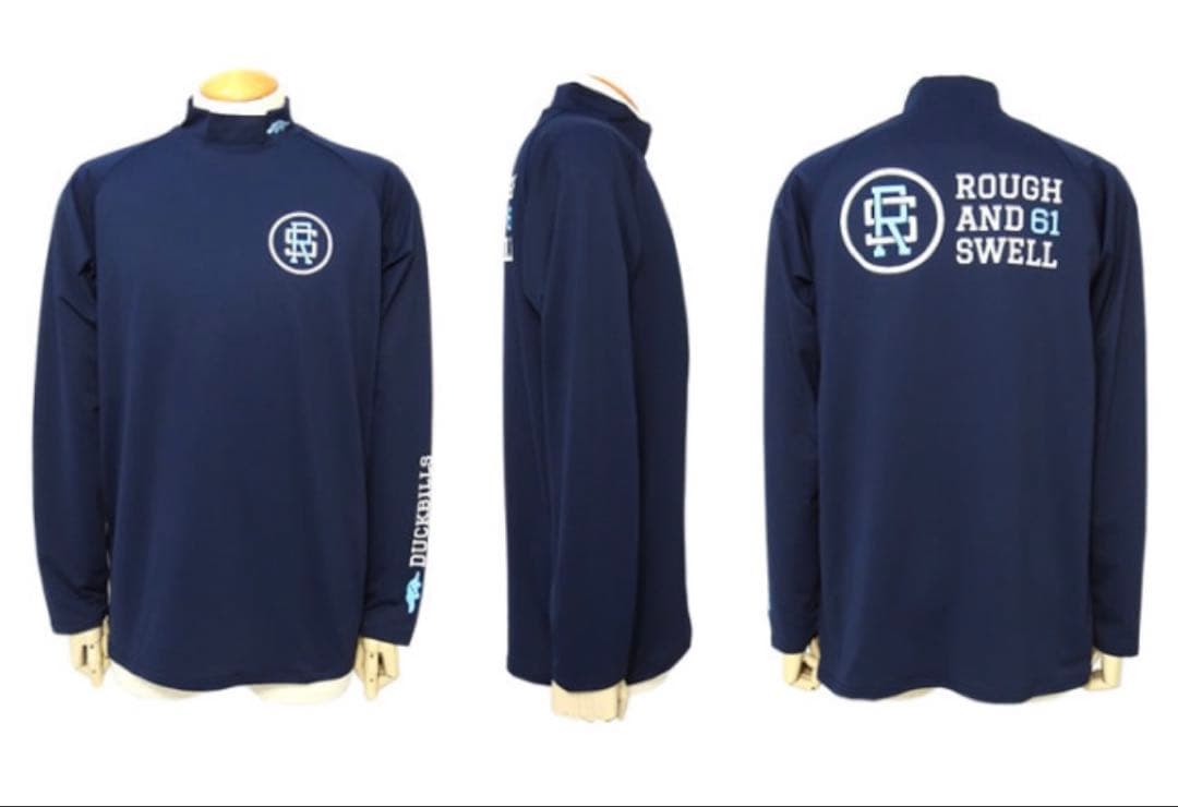 ラフ＆スウェル　長袖　モックネック　ネイビー　Ｍサイズ　新品未使用