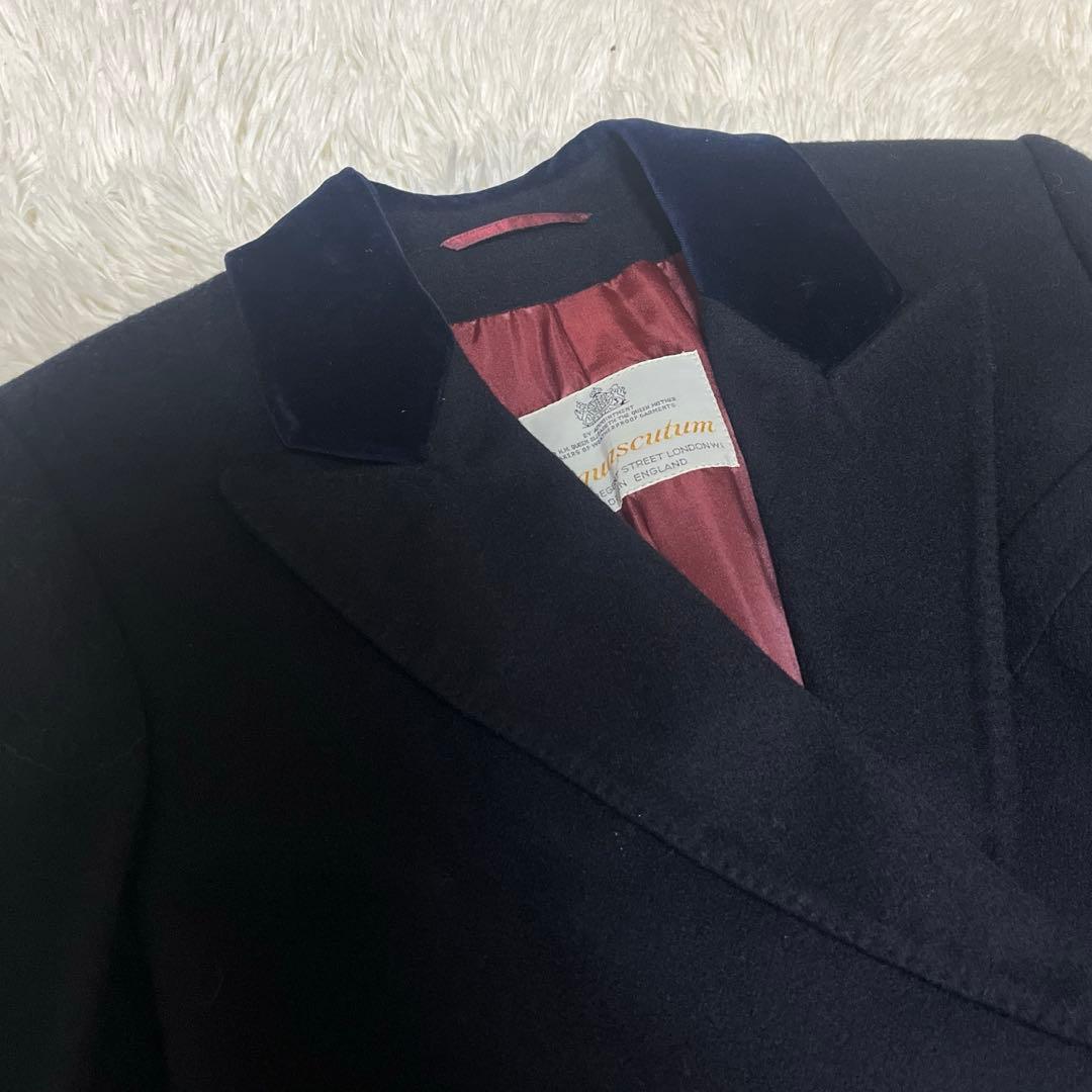 極上✨カシミヤ100%アクアスキュータムチェスターコート 113cm 超ロング丈