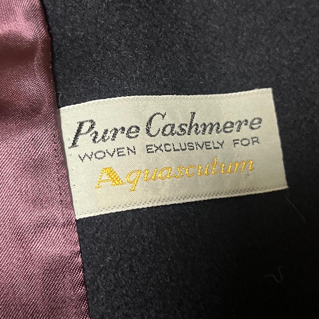 極上✨カシミヤ100%アクアスキュータムチェスターコート 113cm 超ロング丈