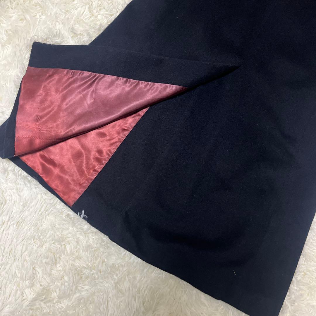 極上✨カシミヤ100%アクアスキュータムチェスターコート 113cm 超ロング丈