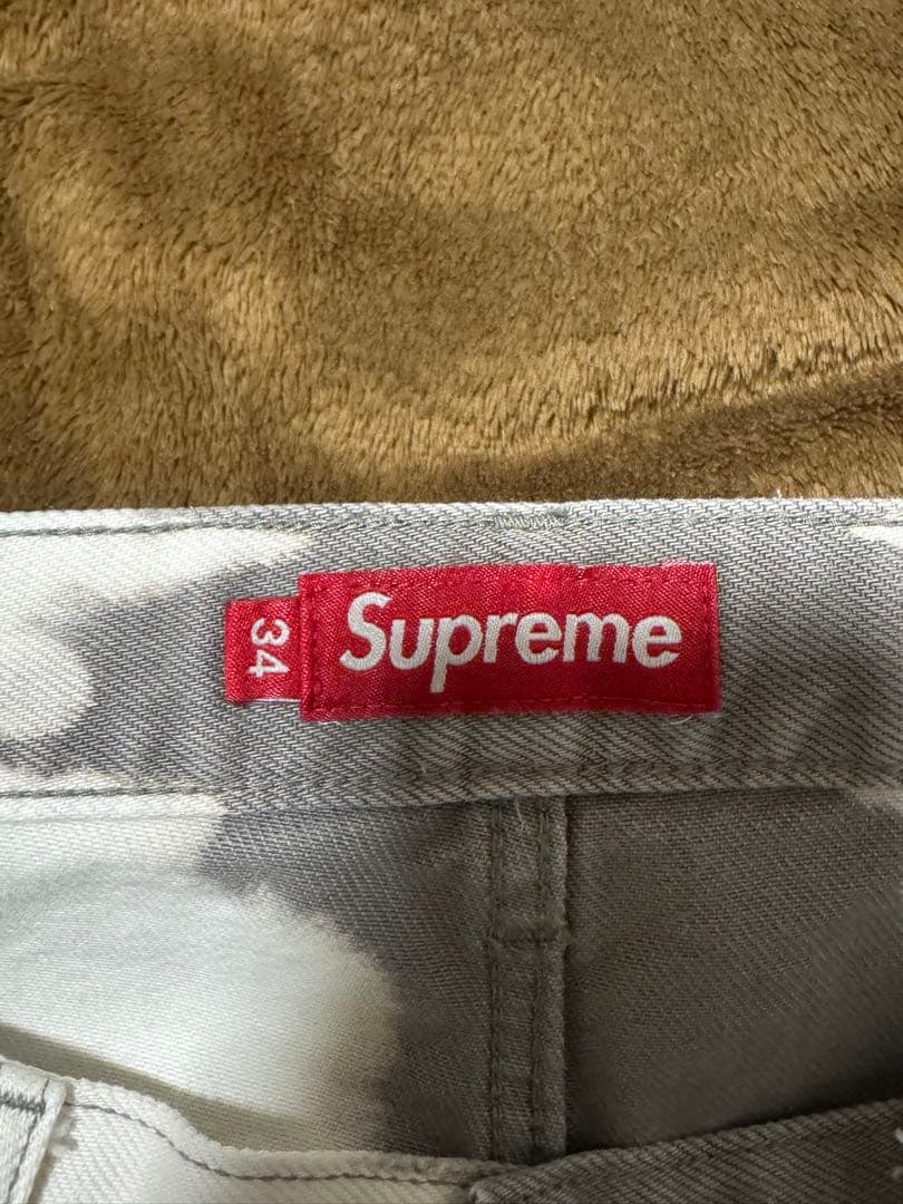 パンツ supreme baggy jean Bleached 34
