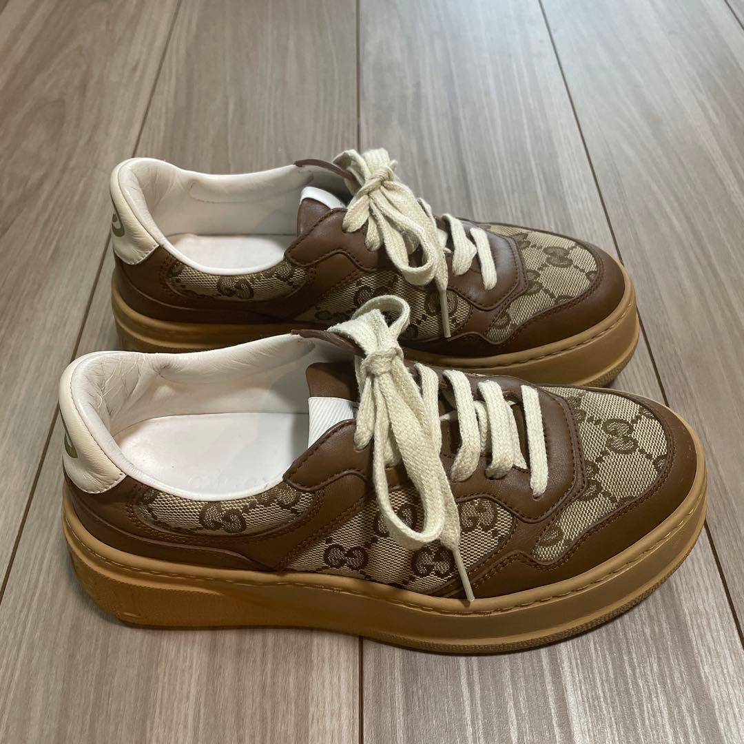 Gucci GGパターン スニーカー ブラウン/ベージュ　35