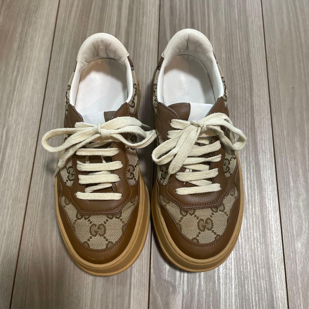 Gucci GGパターン スニーカー ブラウン/ベージュ　35