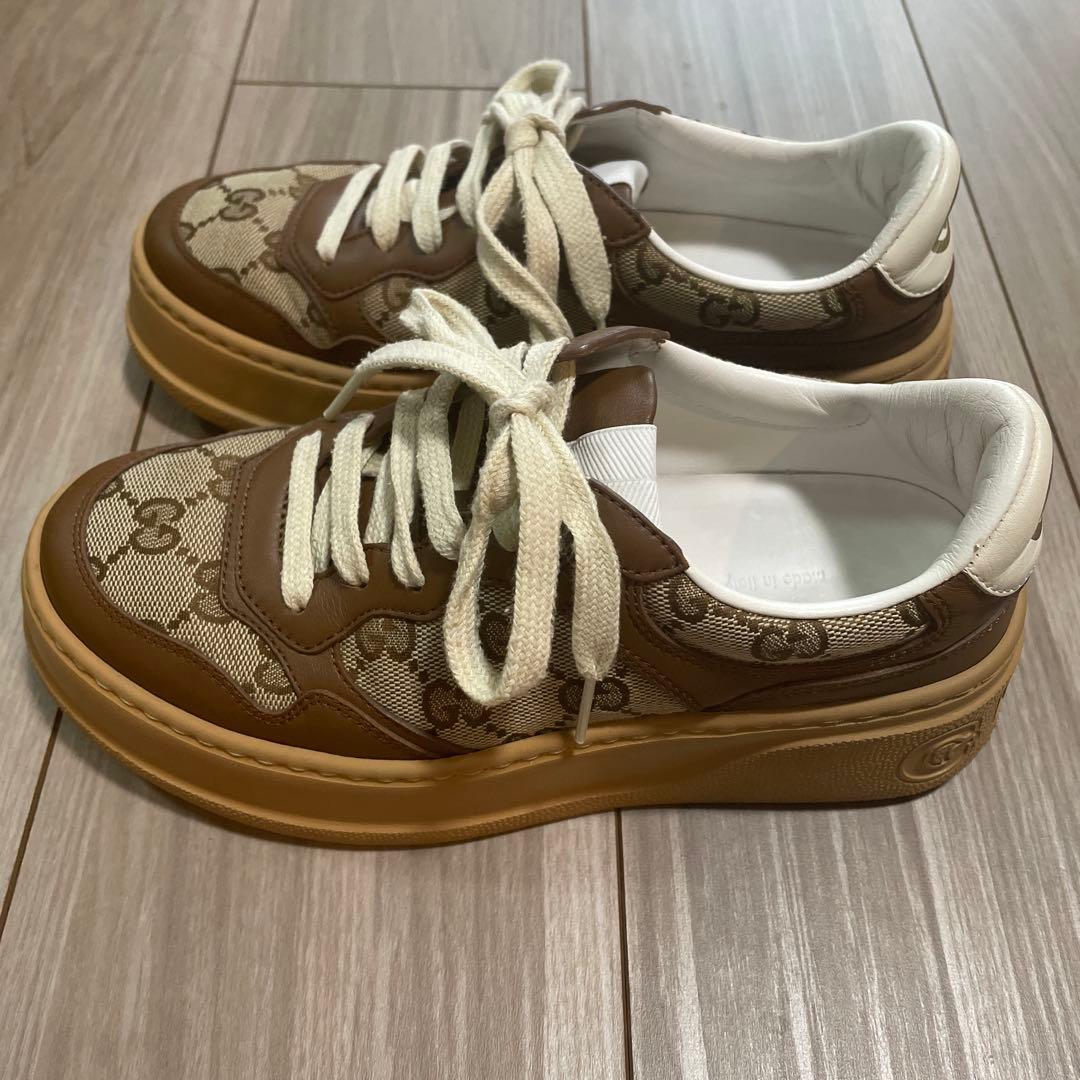Gucci GGパターン スニーカー ブラウン/ベージュ　35