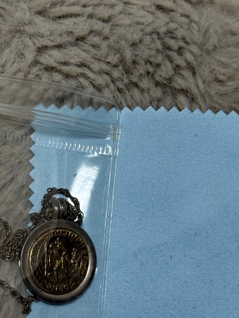 TIFFANY セントクリストファー 18KT×STERLINGネックレス