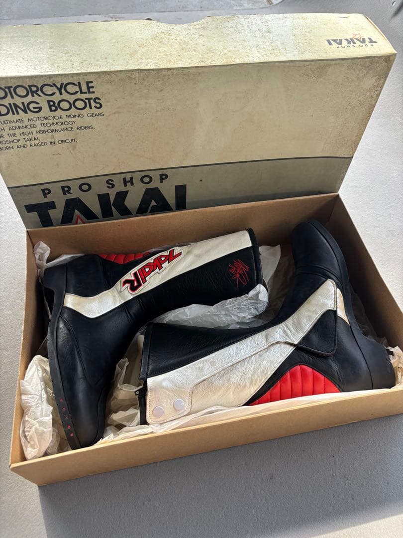 【新品未使用】当時物 タカイプロショップ Takaiバイク用ブーツ 26.5cm