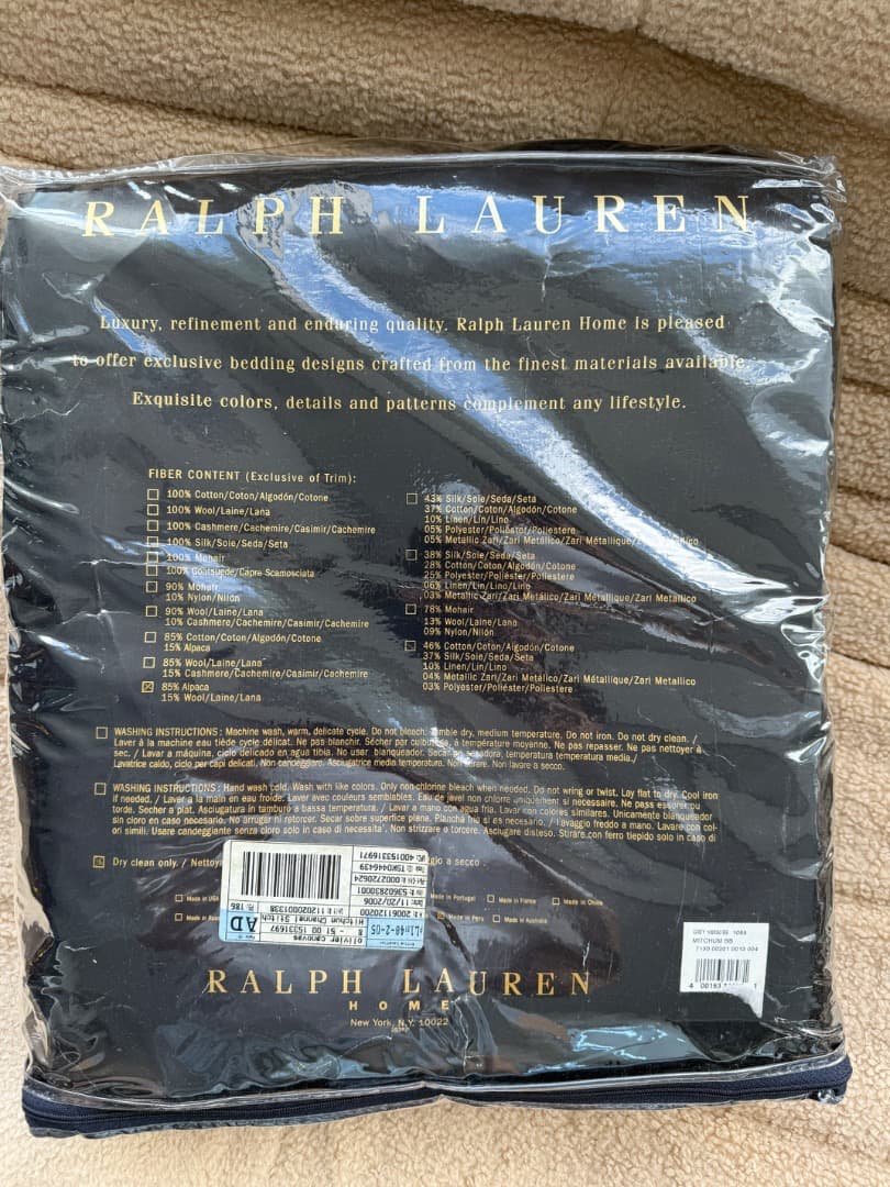 Ralph Lauren 極上アルパカ混 キングサイズ ブランケット 新品未使用